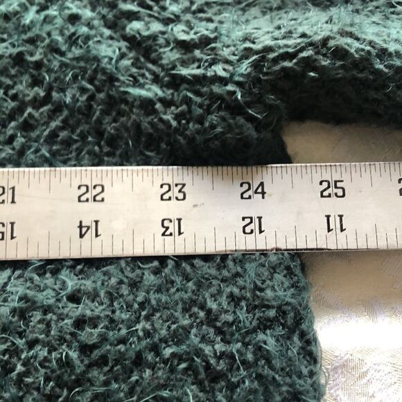 Skies are Blue Sz 0X Teal Green Blue Eyelash Cardigan Used Pit to Pit 24 1/2" - Picture 7 of 15